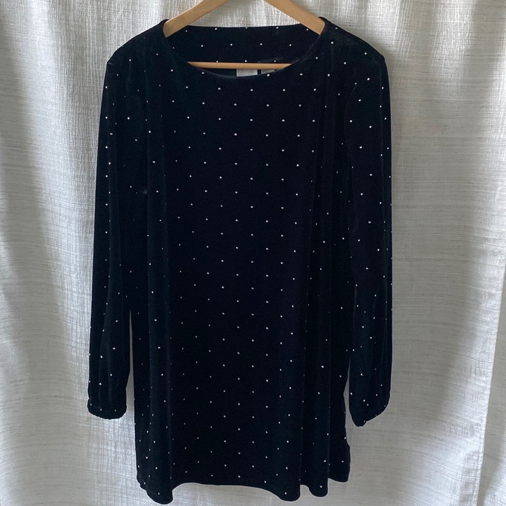 *LAST CHANCE* Westbound Silver studded velour tunic